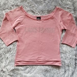 New Lake Tahoe Fitted 3/4 Sleeve Crop Top Small